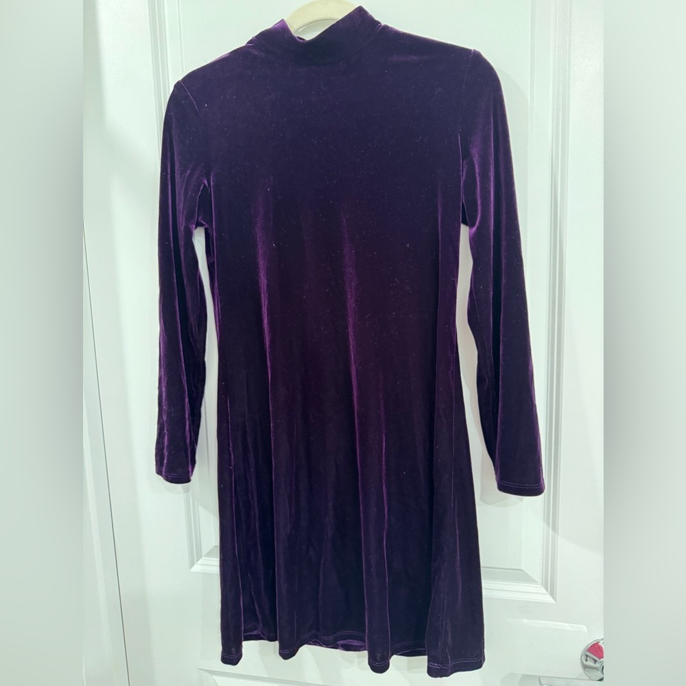 Vintage Purple Velvet Shift Dress